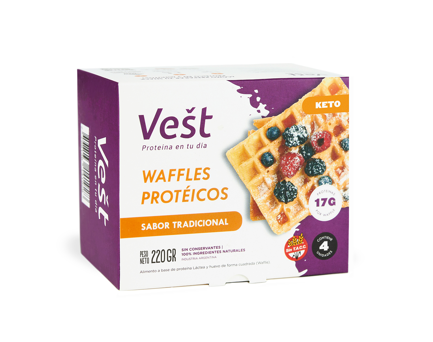 Waffles proteicos clasicos